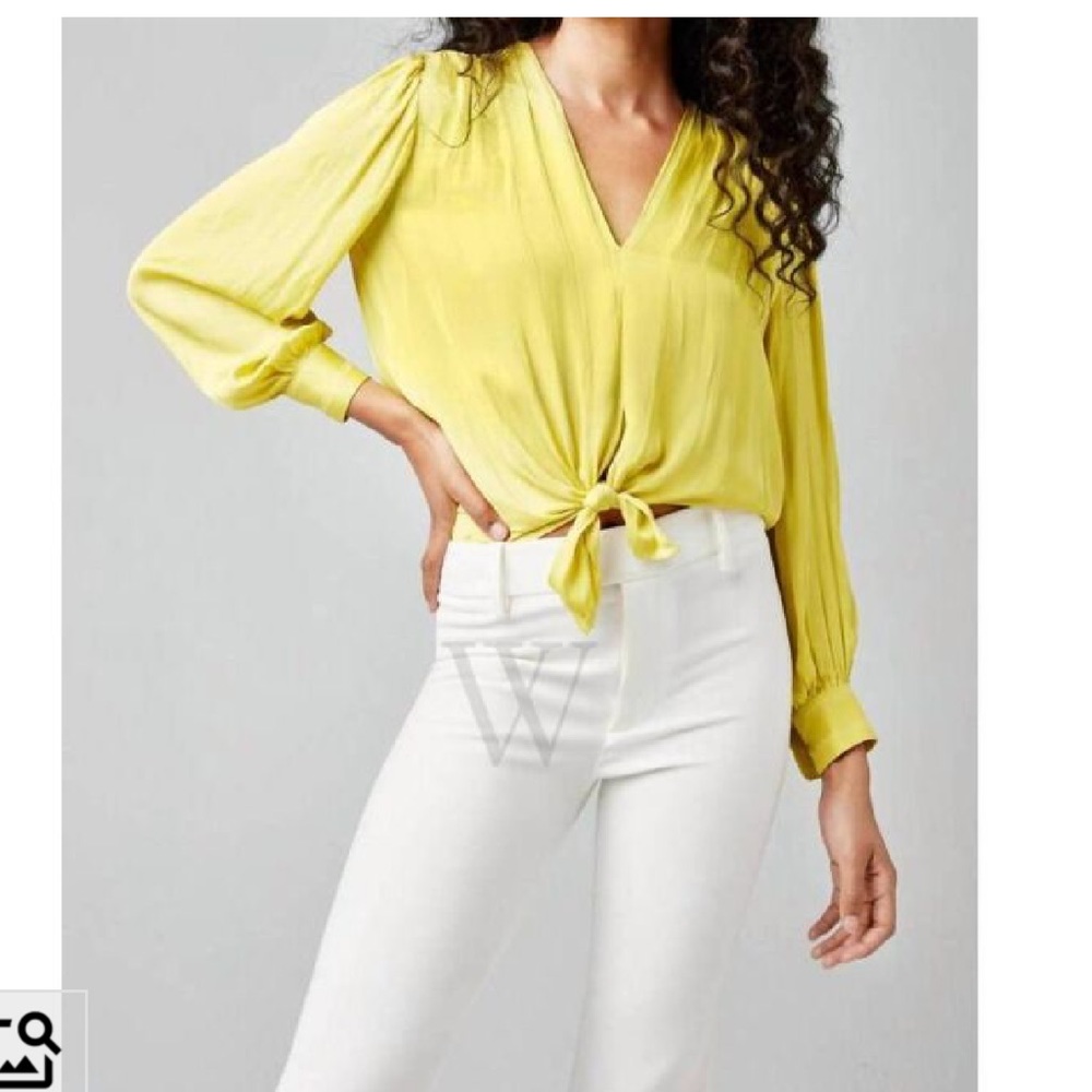 SMYTHE CITRINE SHADOW STRIPE BLOUSE